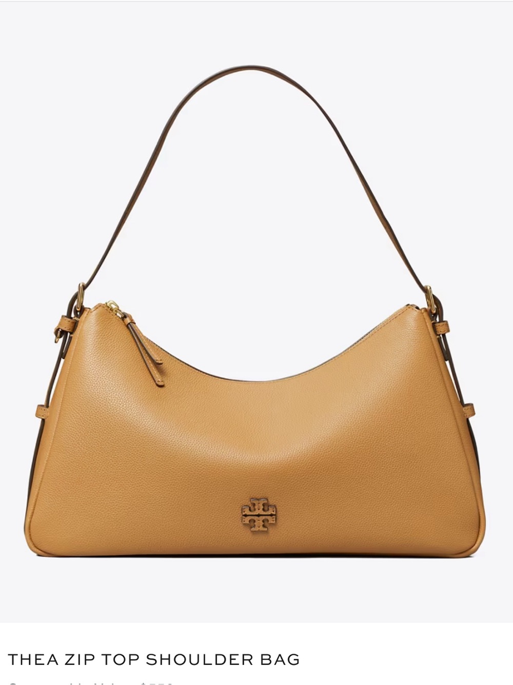 Tory Burch Thea Zip-Top Shoulder Bag in Teramisu